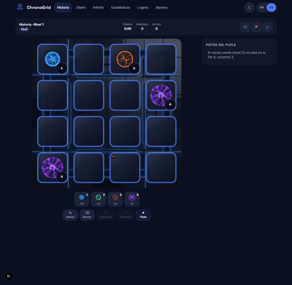 Tablero de juego de Fable 5 con marcador de tiempo, errores y pistas, contadores por símbolo y botones con etiqueta