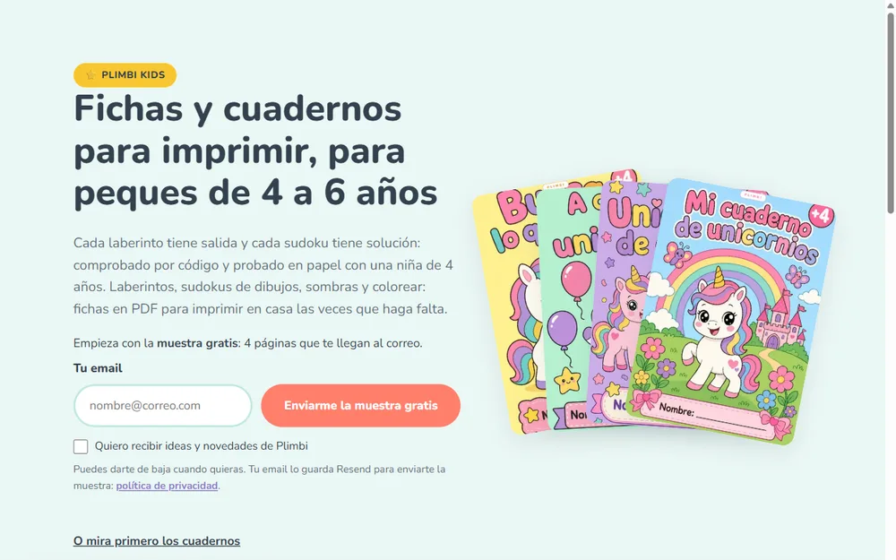 Captura de la interfaz de Plimbi en producción